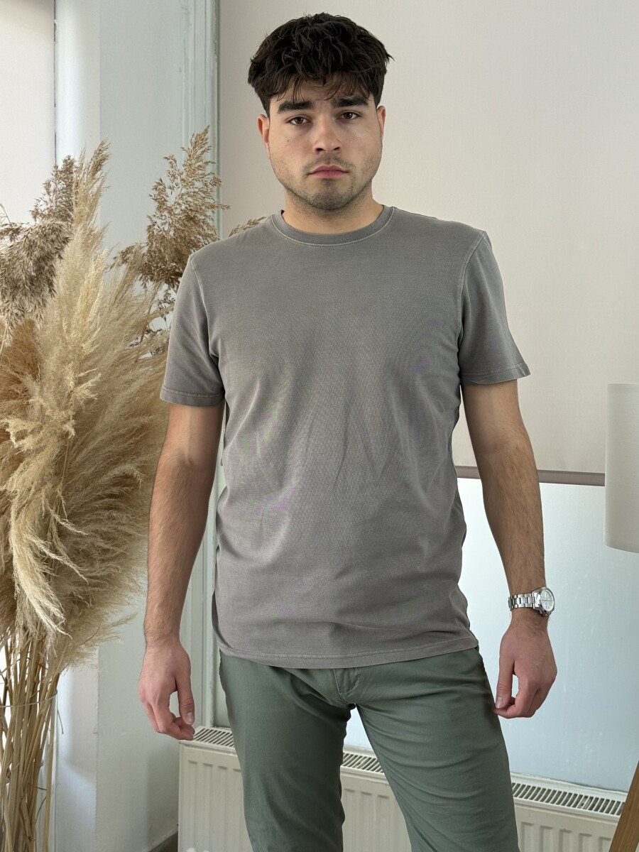 Kereknyakú póló - homok - Kép 2