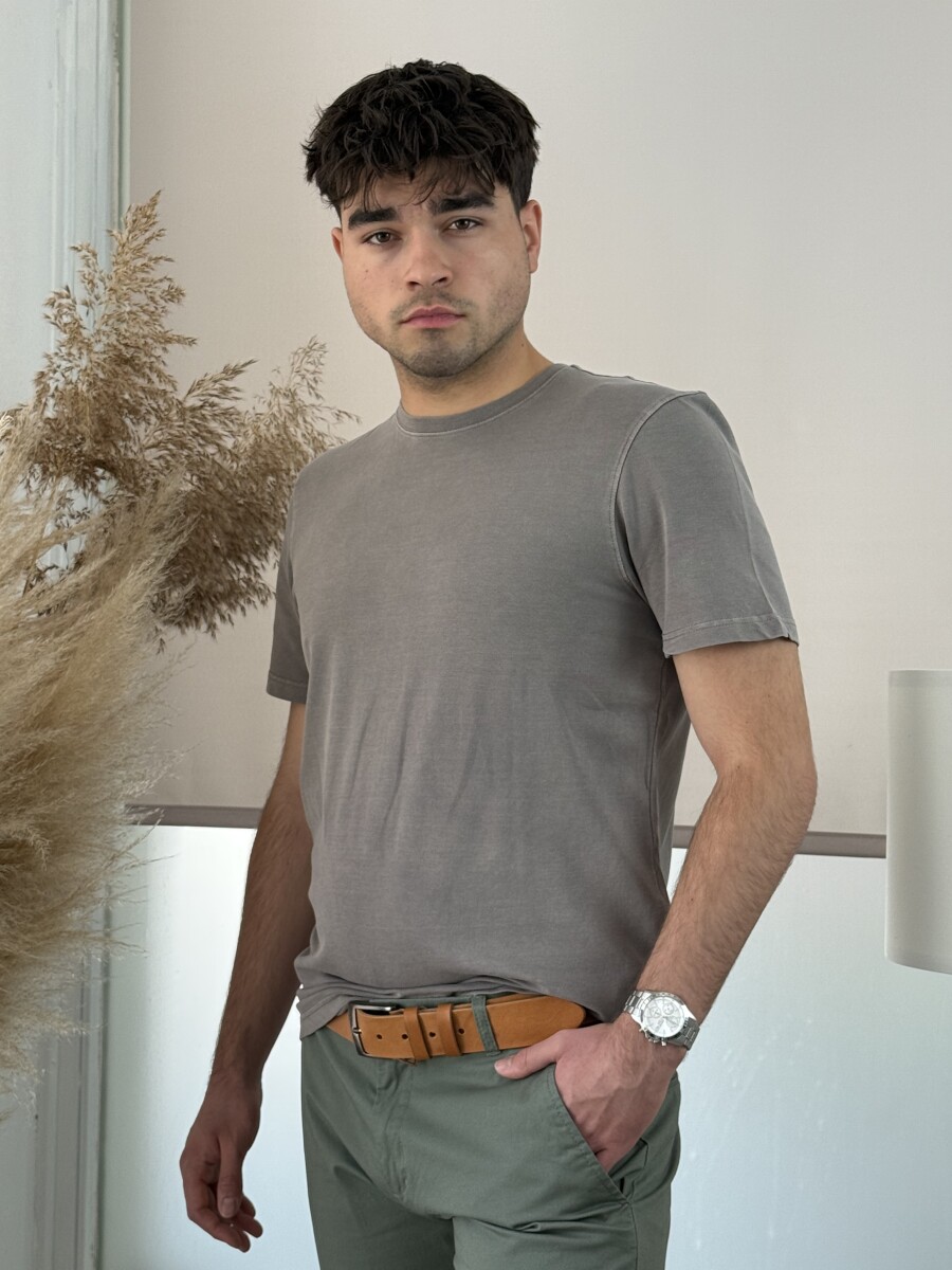 Kereknyakú póló - homok - Kép 9