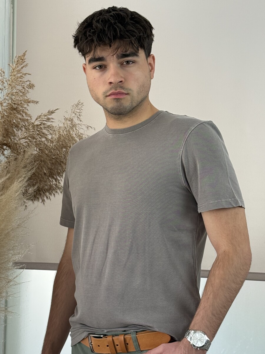 Kereknyakú póló - homok - Kép 3