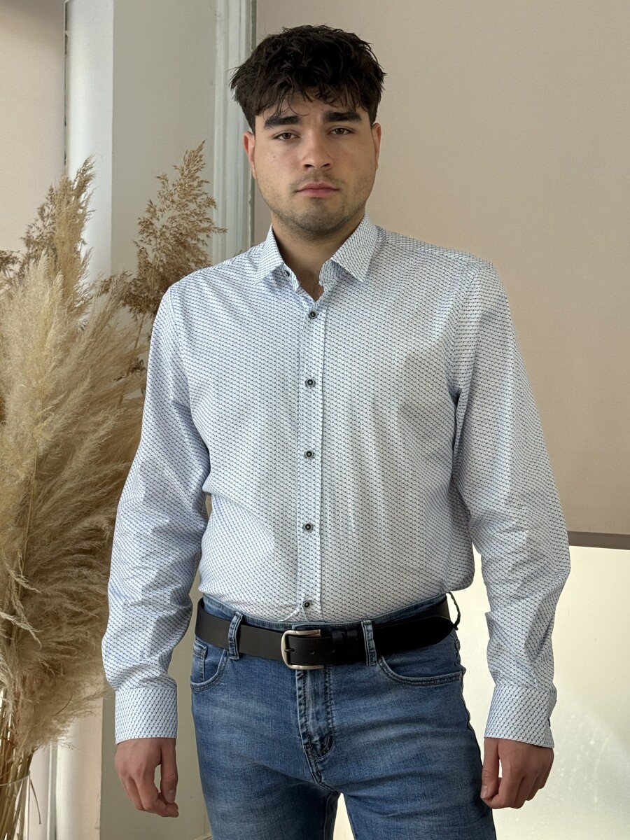 Apró mintás ing - fehér - Kép 15