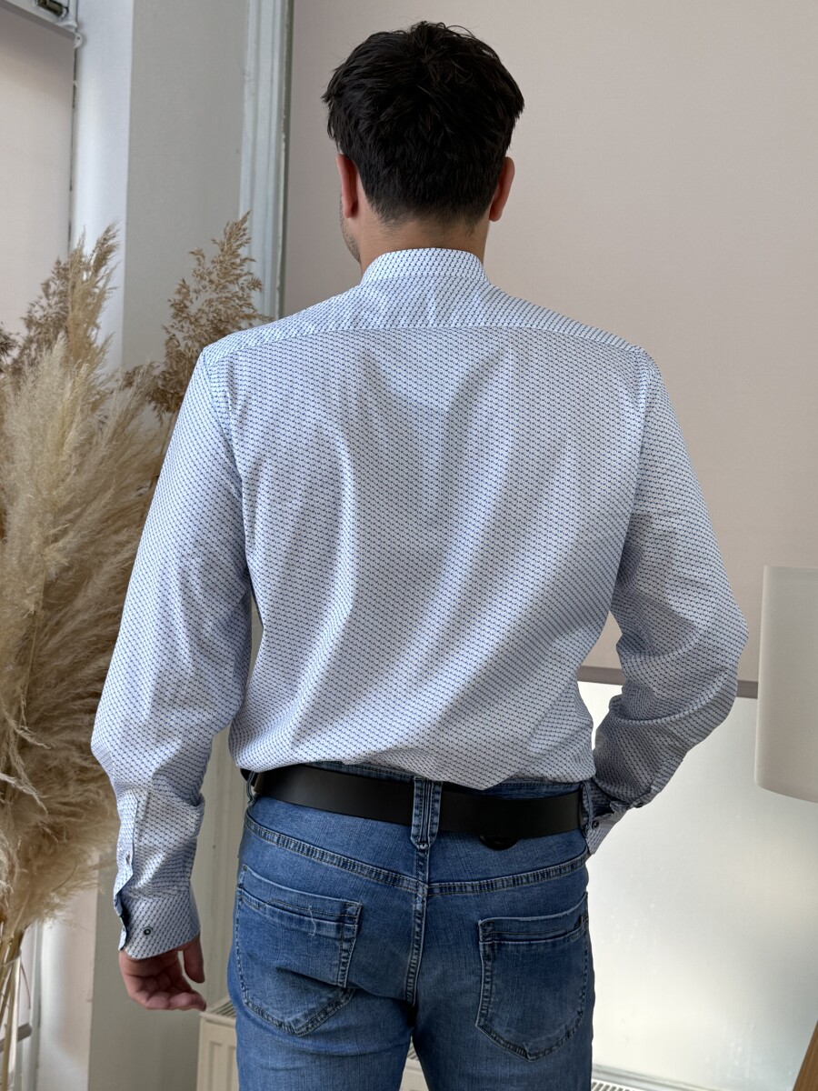 Apró mintás ing - fehér - Kép 8