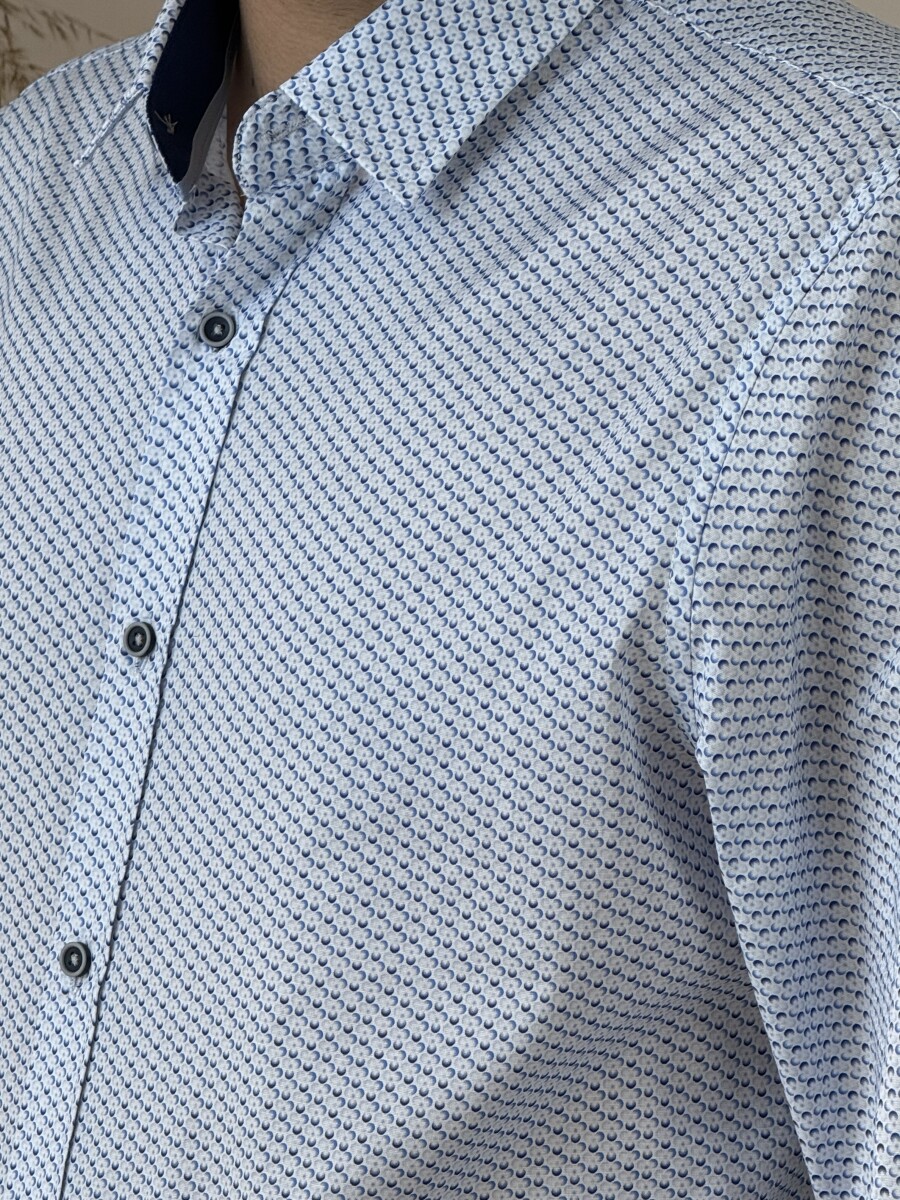 Apró mintás ing - fehér - Kép 9