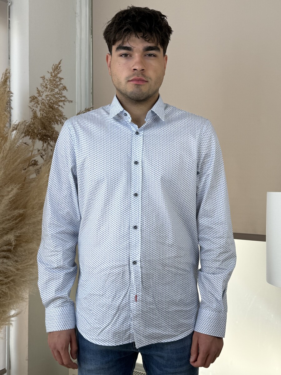 Apró mintás ing - fehér - Kép 7