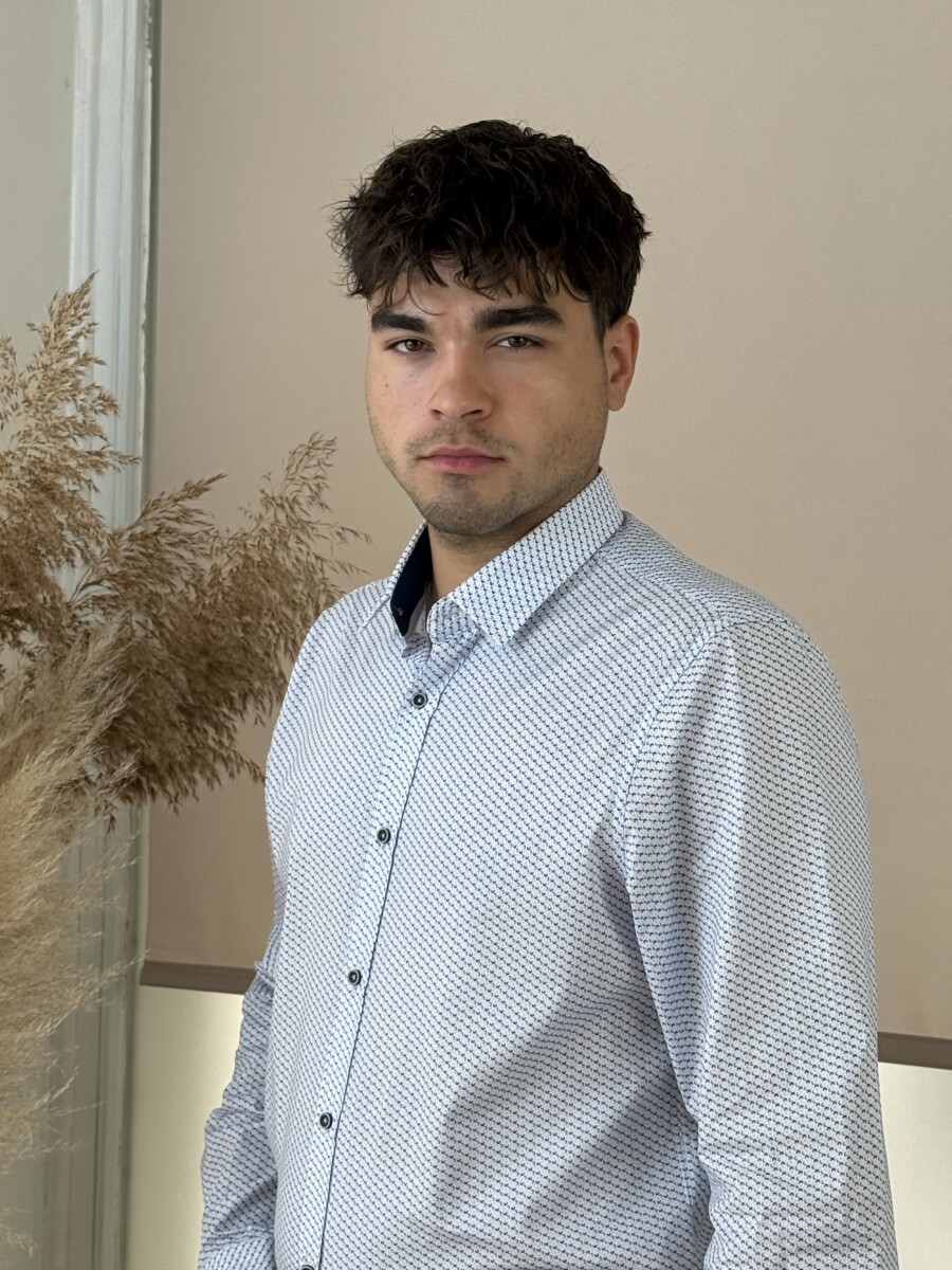 Apró mintás ing - fehér - Kép 6