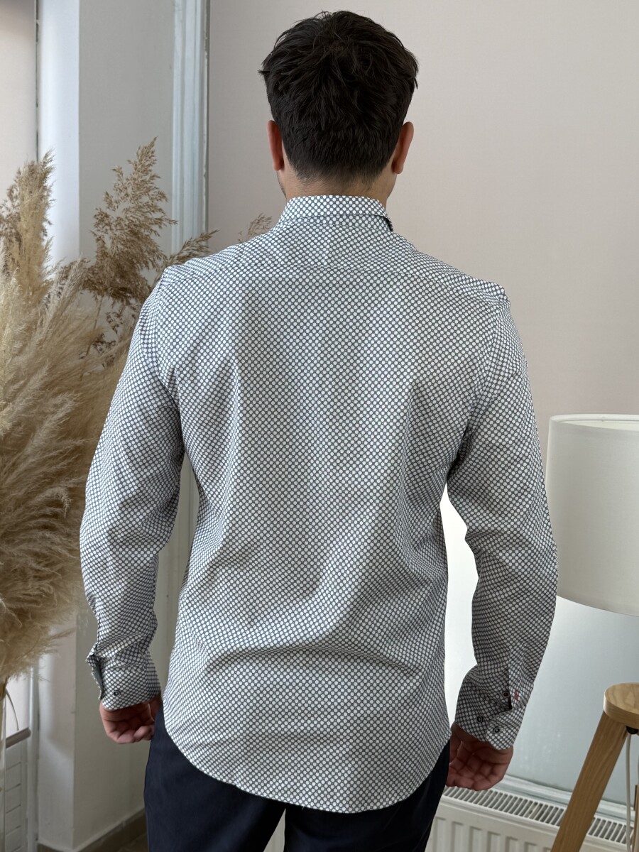 Apró mintás ing - fehér - Kép 14