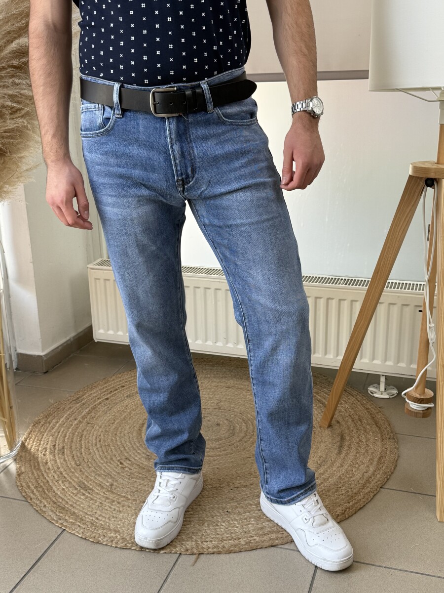 Világos férfi farmer - világoskék - Kép 4