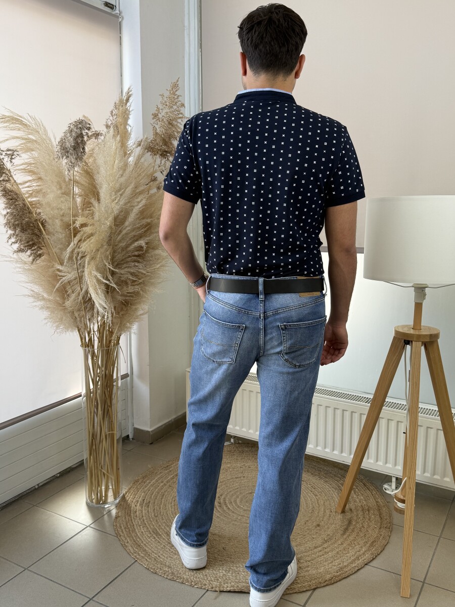 Világos férfi farmer - világoskék - Kép 15