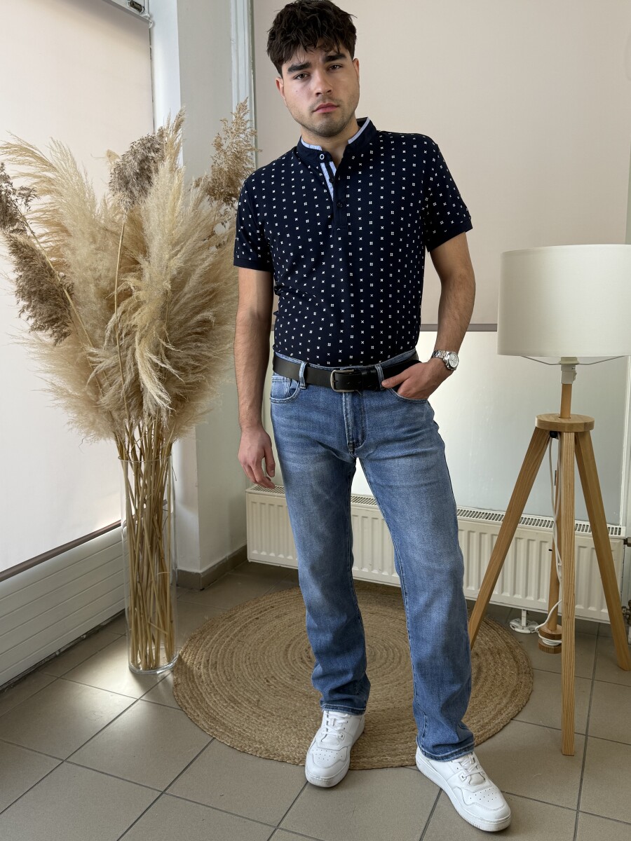 Világos férfi farmer - világoskék - Kép 11