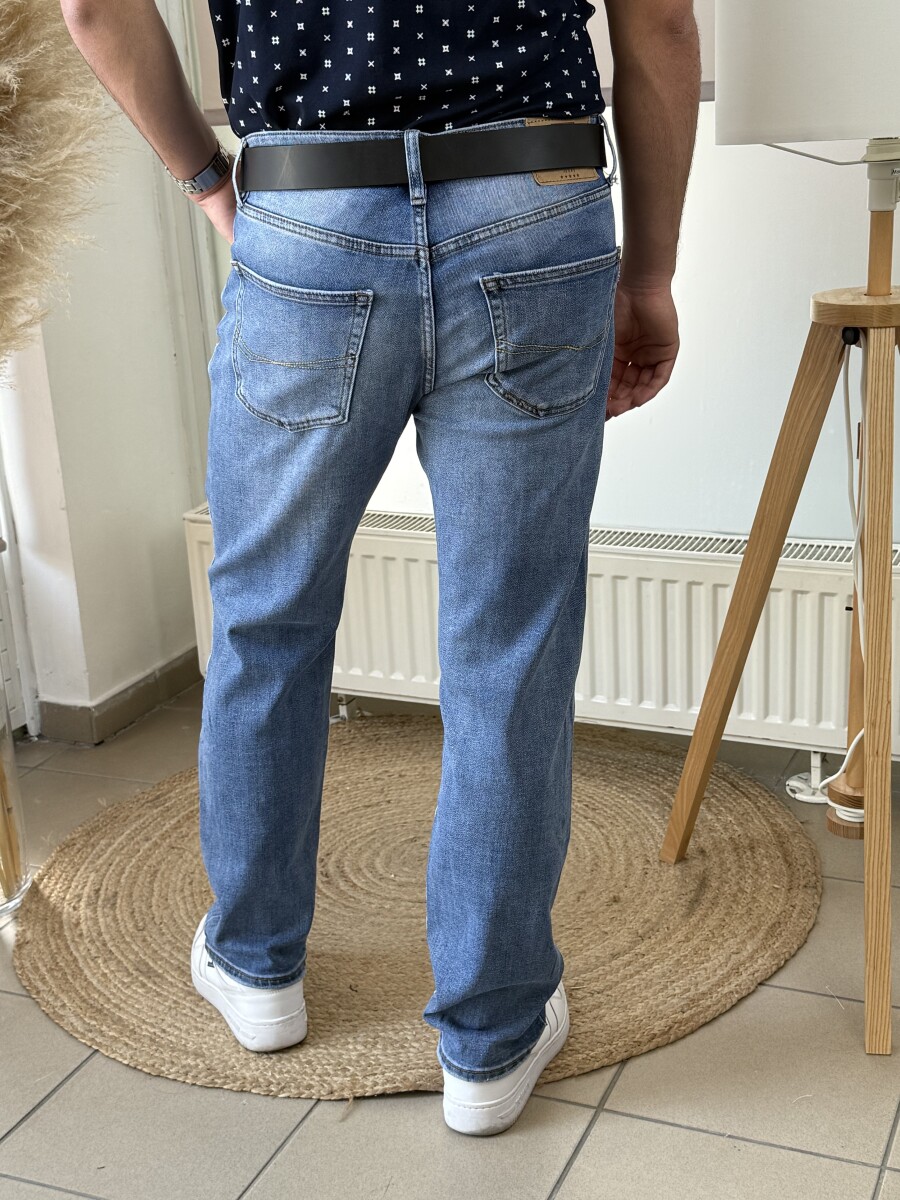 Világos férfi farmer - világoskék - Kép 9