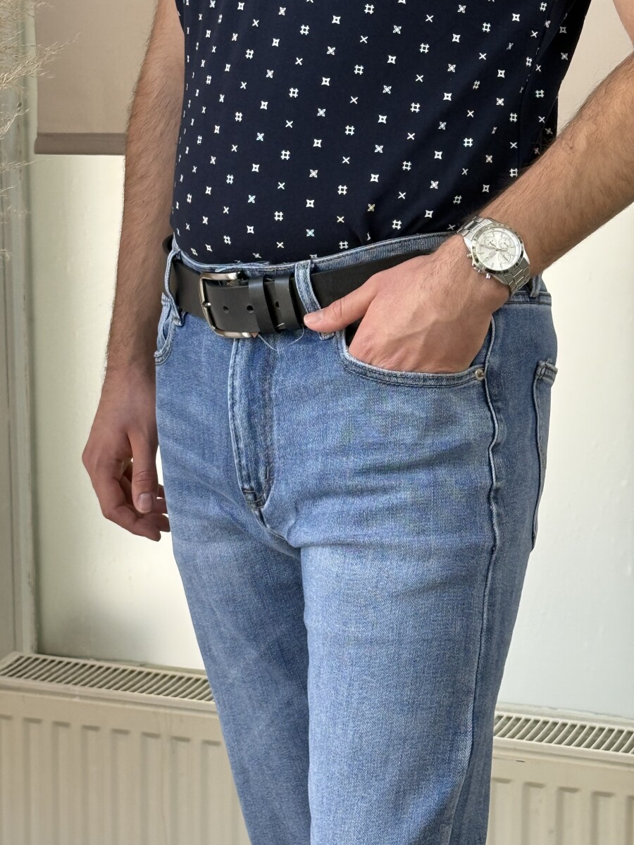 Világos férfi farmer - világoskék - Kép 5