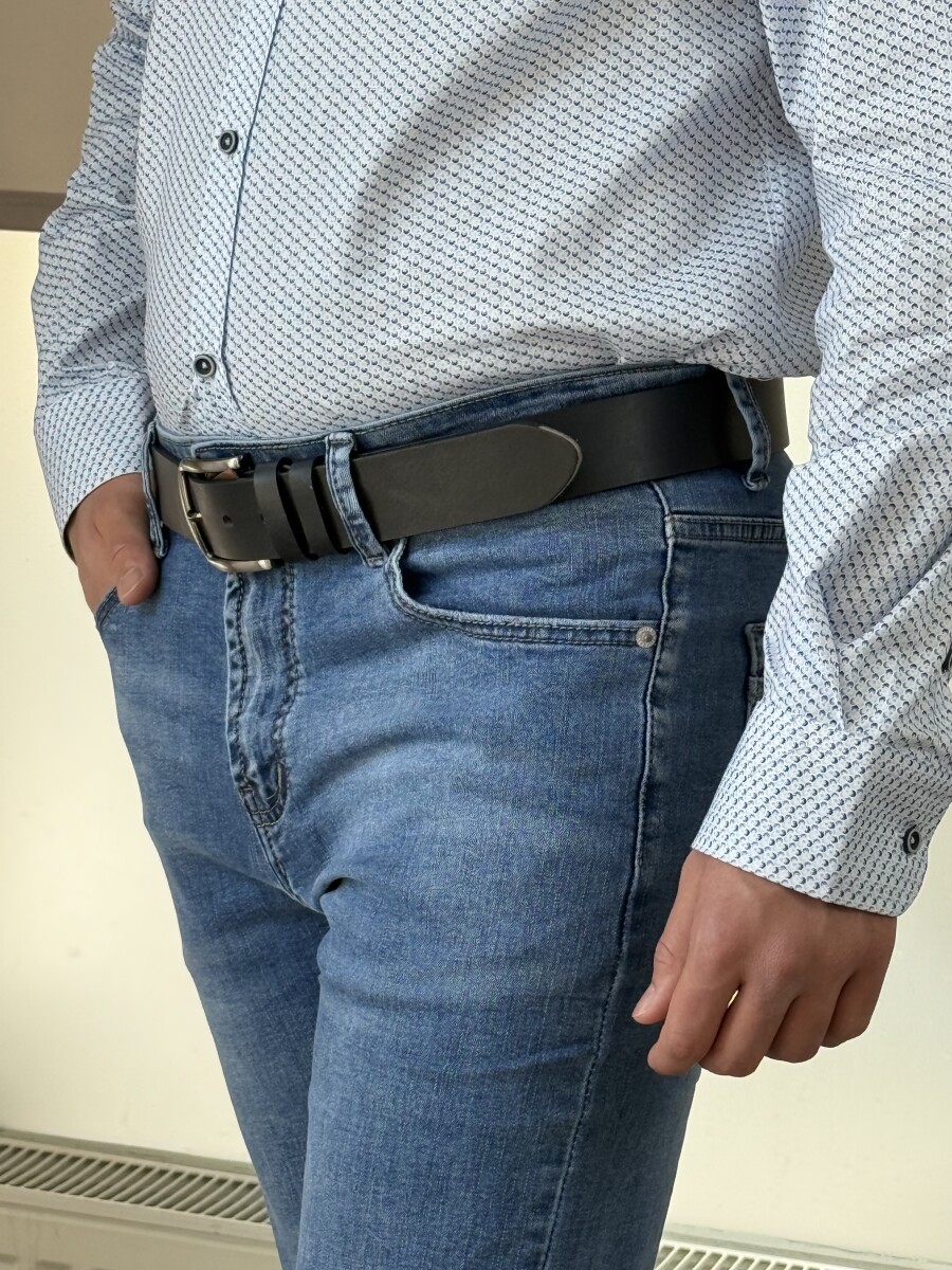 Koptatott férfi farmer - farmerkék - Kép 6