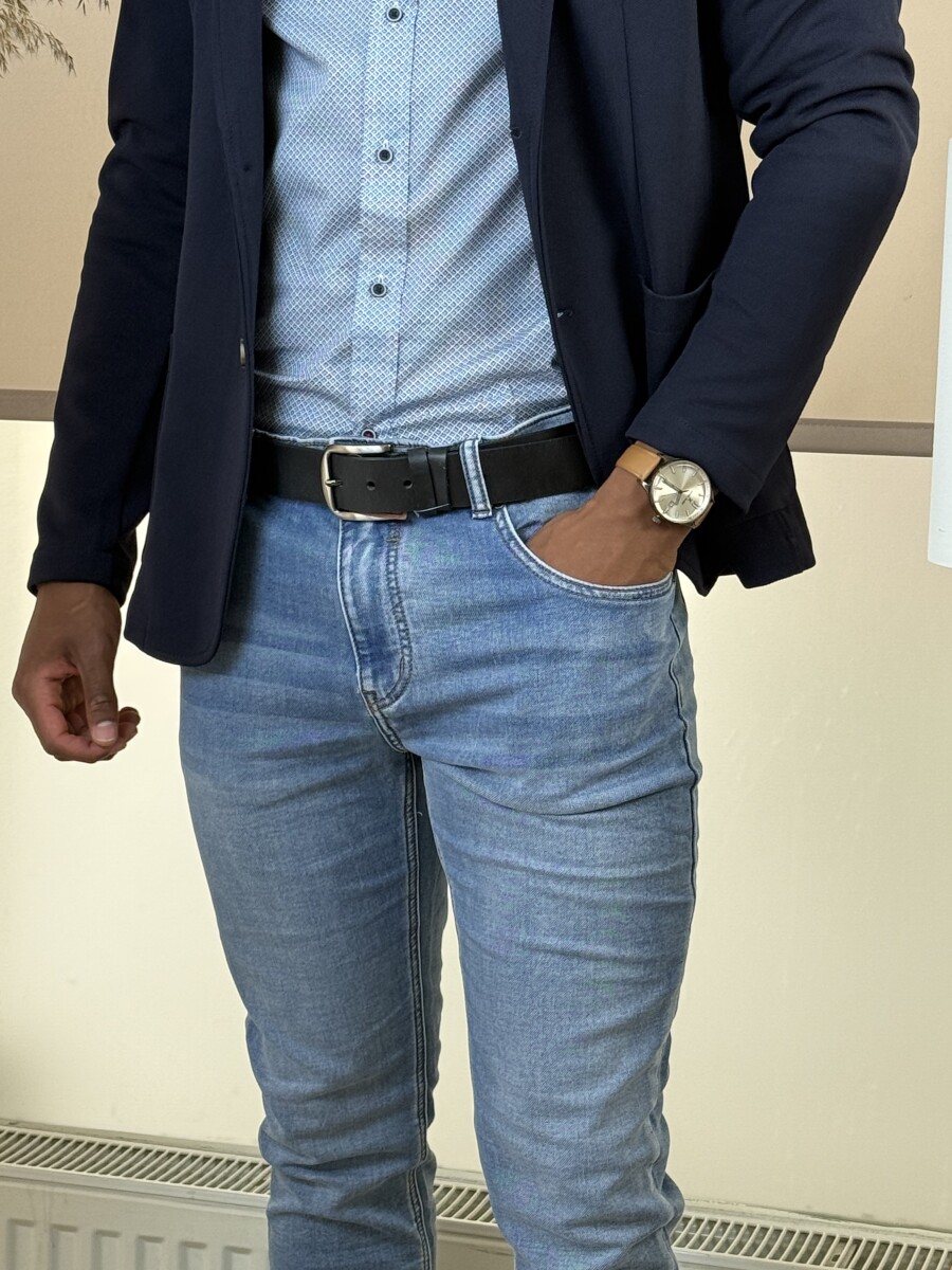 Férfi farmernadrág - világoskék - Kép 5