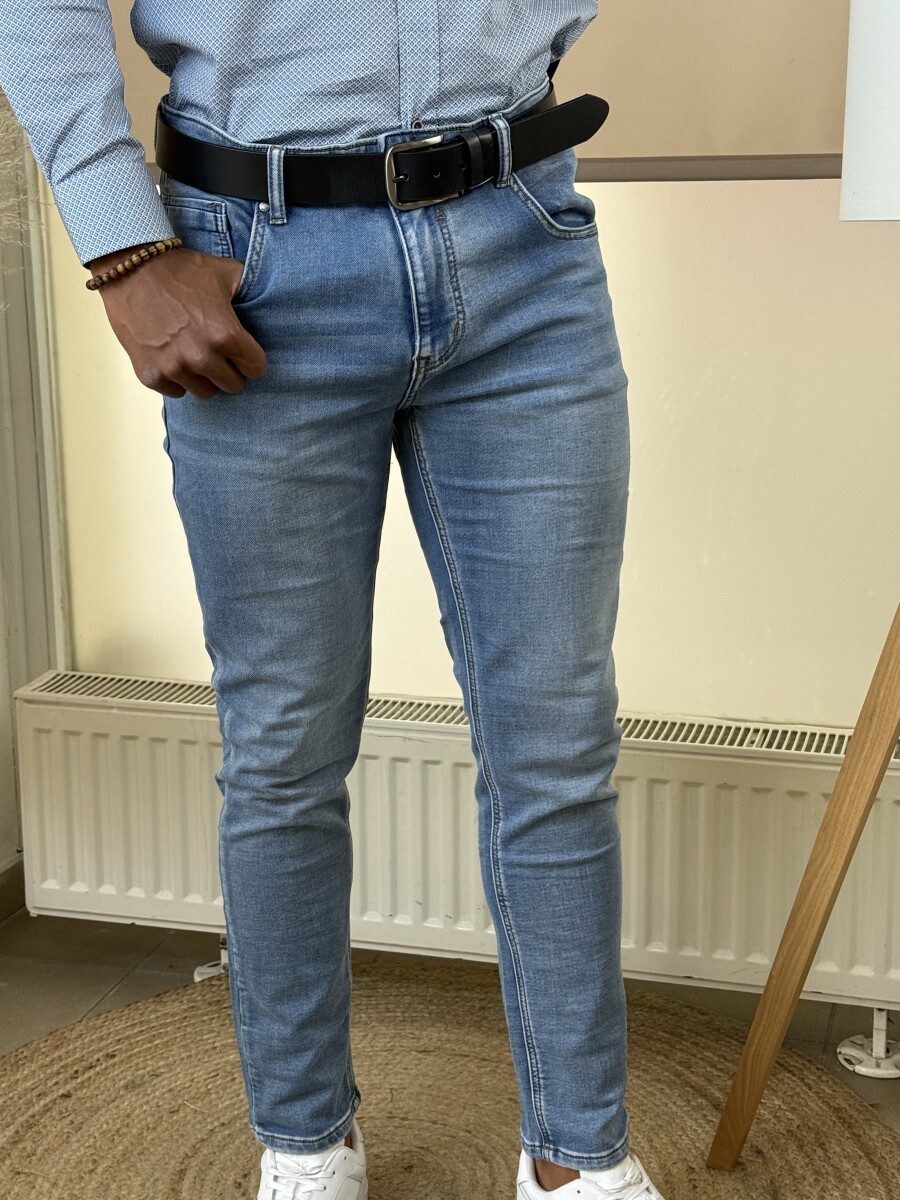 Férfi farmernadrág - világoskék - Kép 13