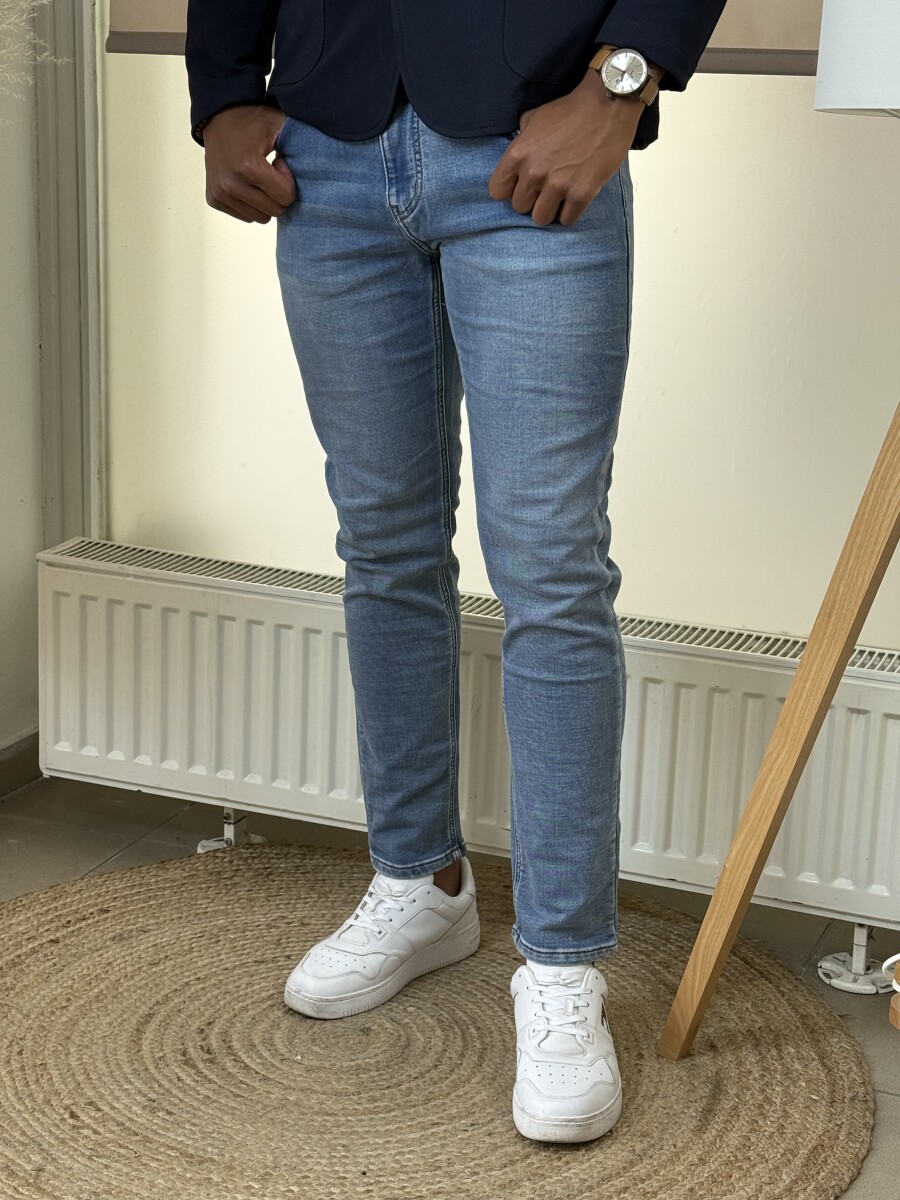 Férfi farmernadrág - világoskék - Kép 4