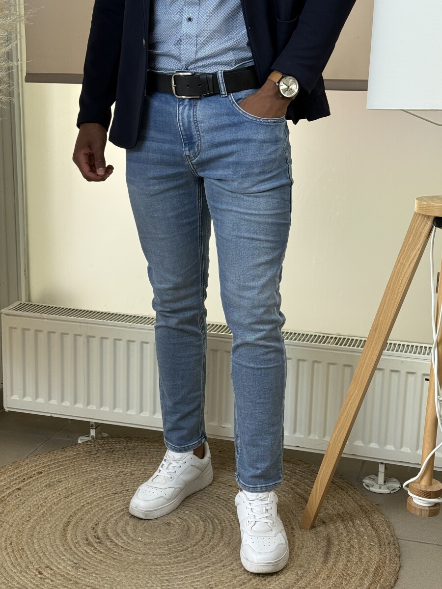 Férfi farmernagrág - világoskék - Kép 11