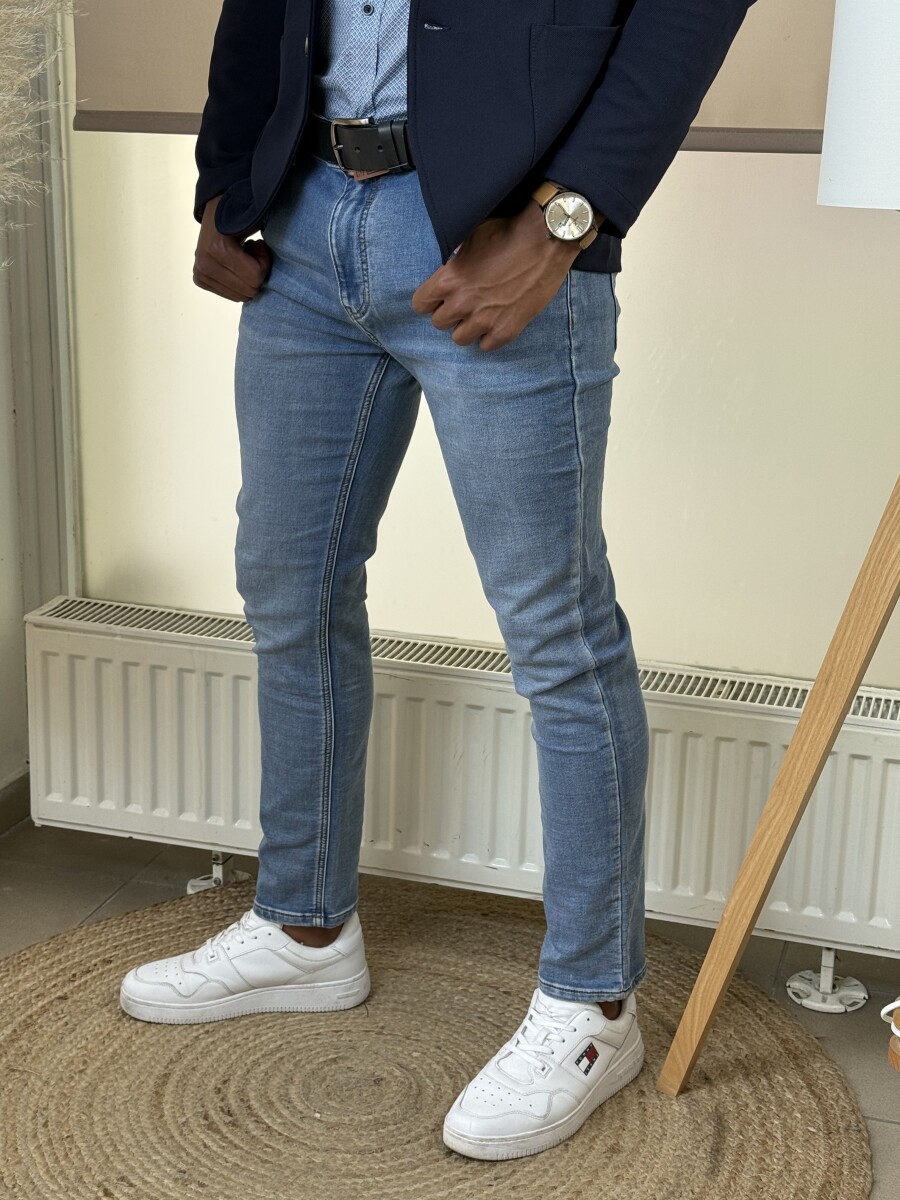 Férfi farmernagrág - világoskék - Kép 3