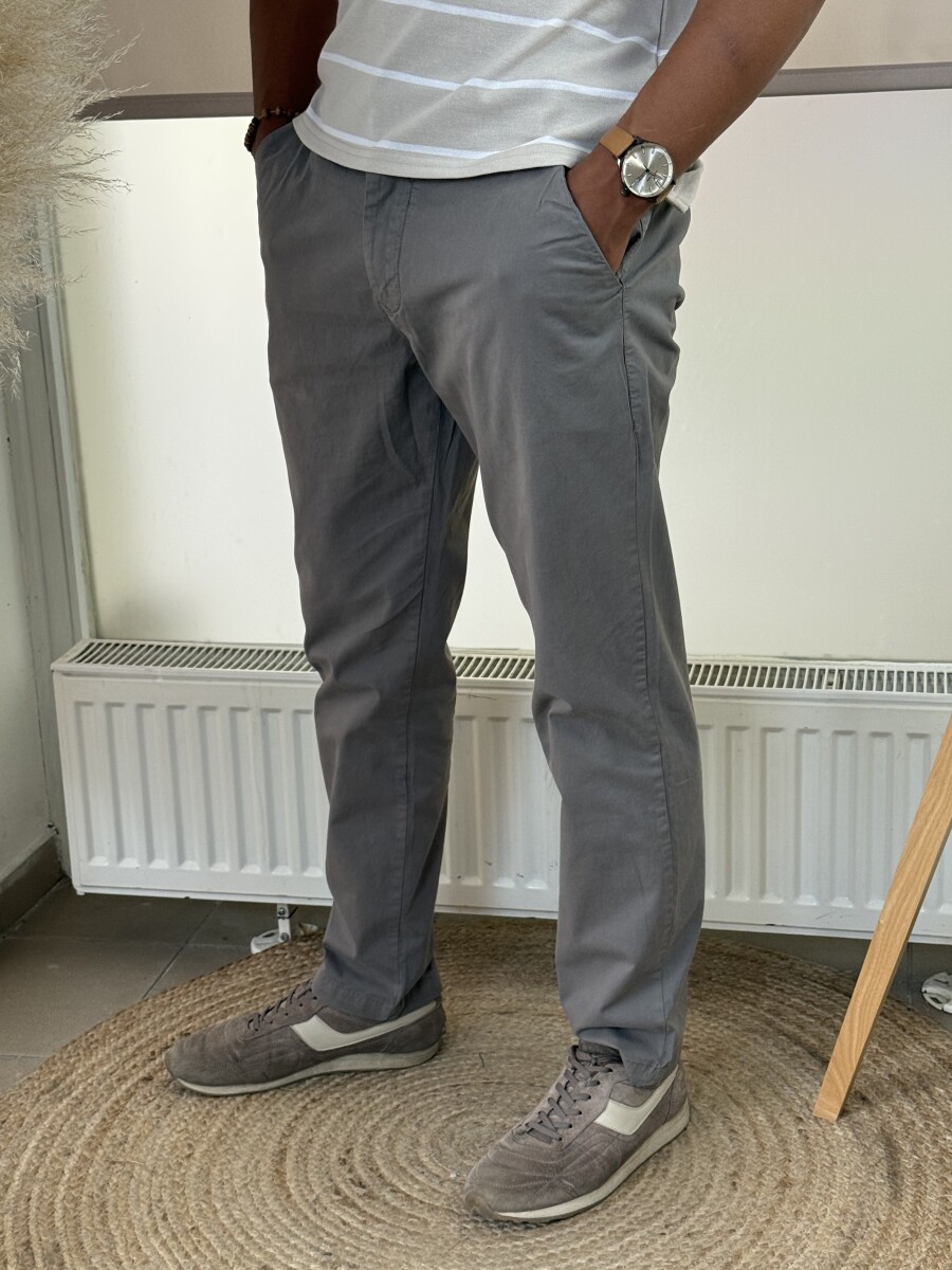 Férfi vászon nadrág - homok - Kép 12