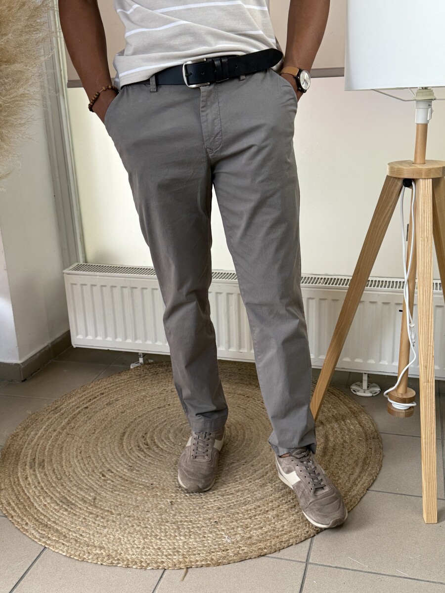 Férfi vászon nadrág - homok - Kép 4