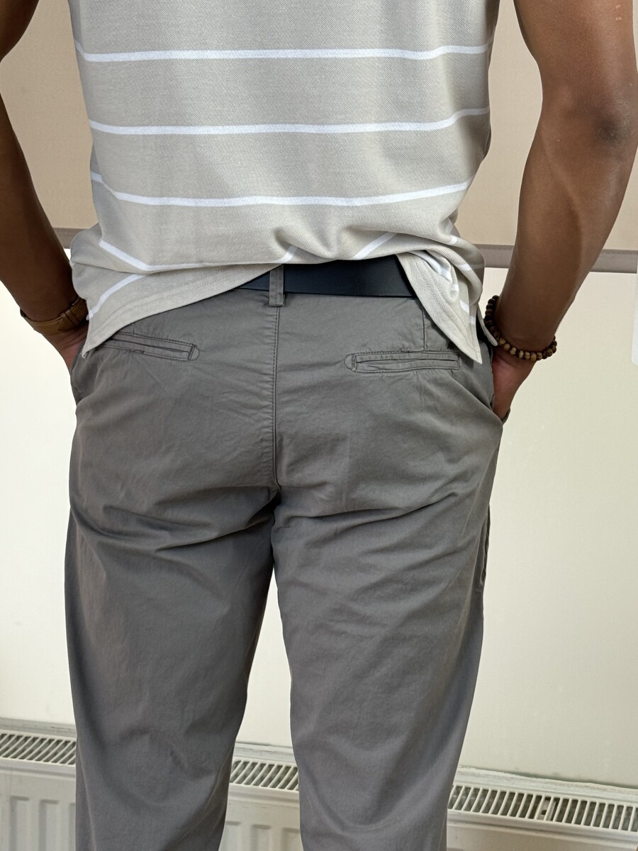 Férfi vászon nadrág - homok - Kép 15