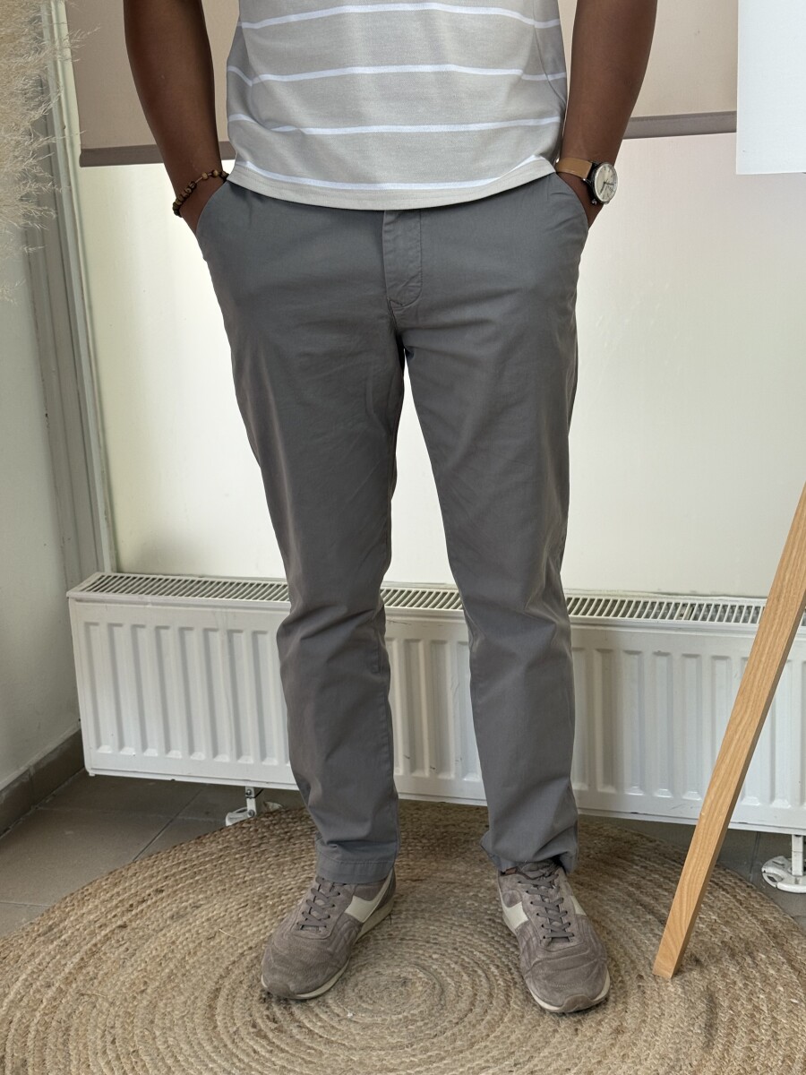 Férfi vászon nadrág - homok - Kép 11