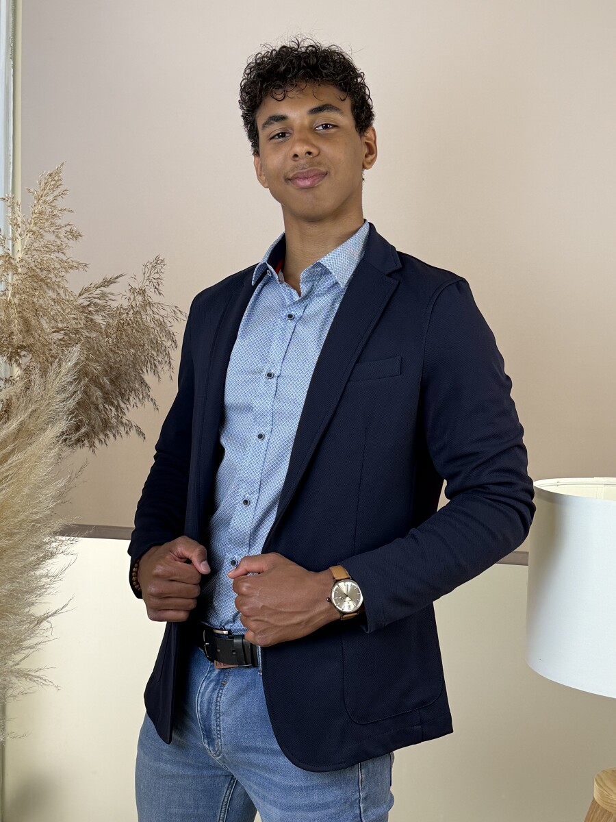 Férfi zakó - sötétkék - Kép 8