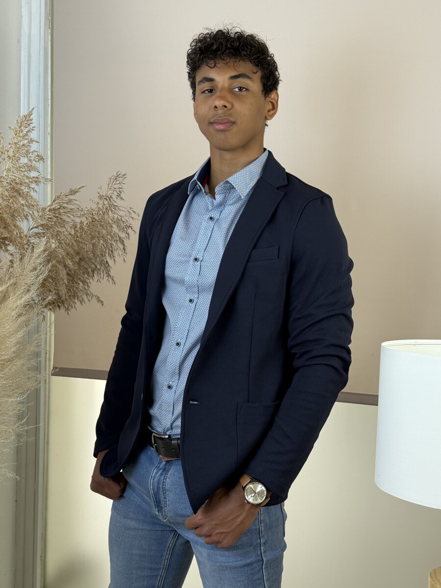 Férfi zakó - sötétkék - Kép 5