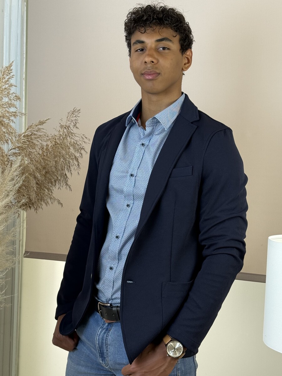 Férfi zakó - sötétkék - Kép 9