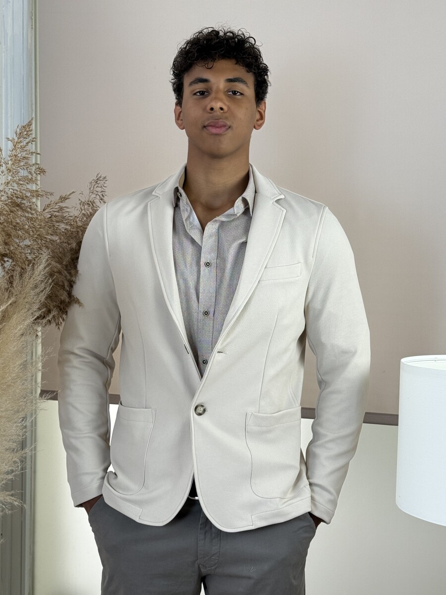 Férfi zakó - bézs - Kép 10