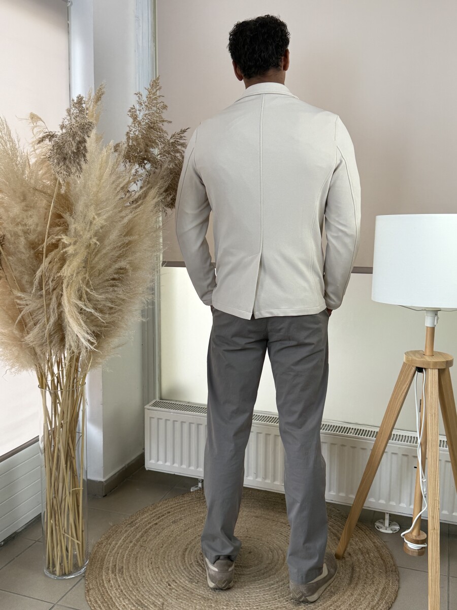 Férfi zakó - bézs - Kép 8