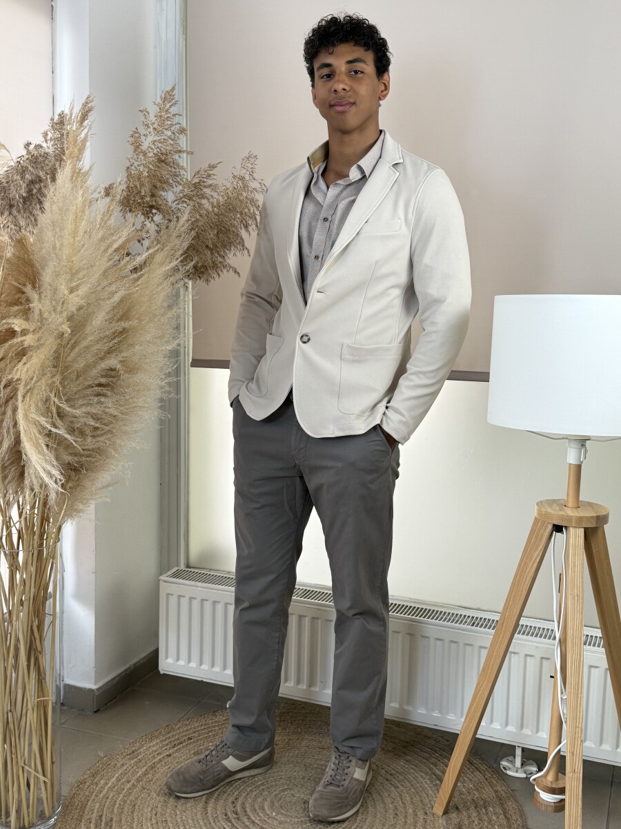 Férfi zakó - bézs - Kép 4