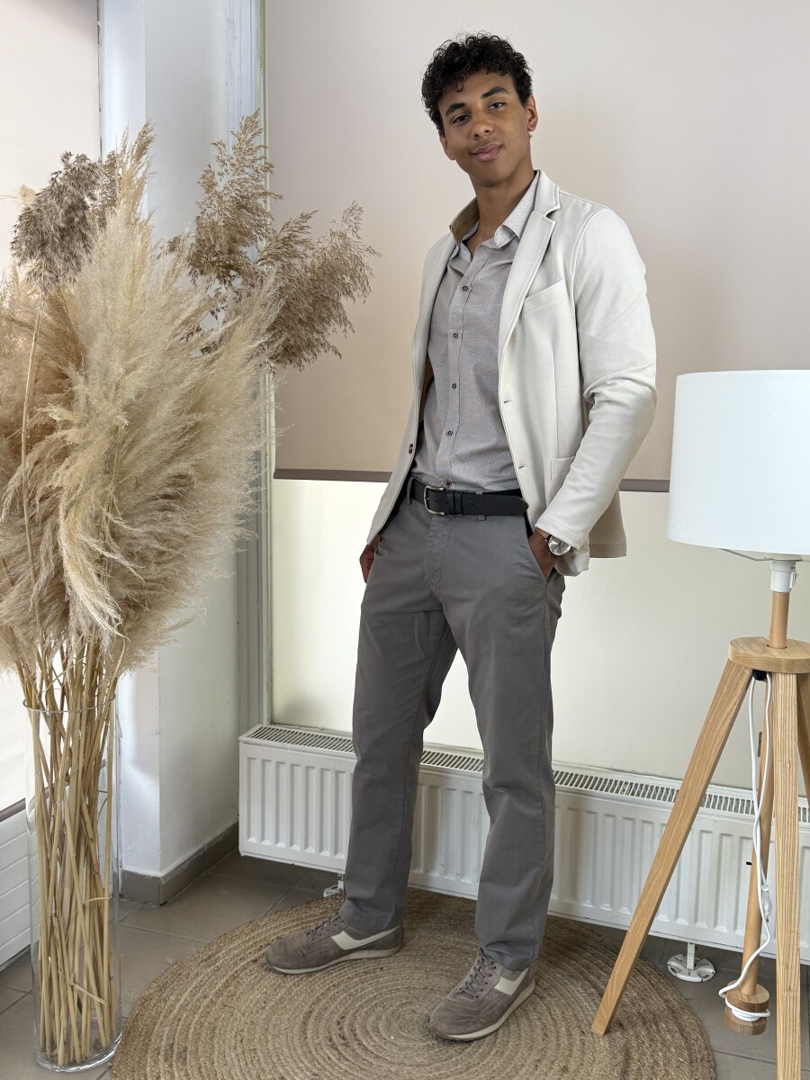 Férfi zakó - bézs - Kép 3