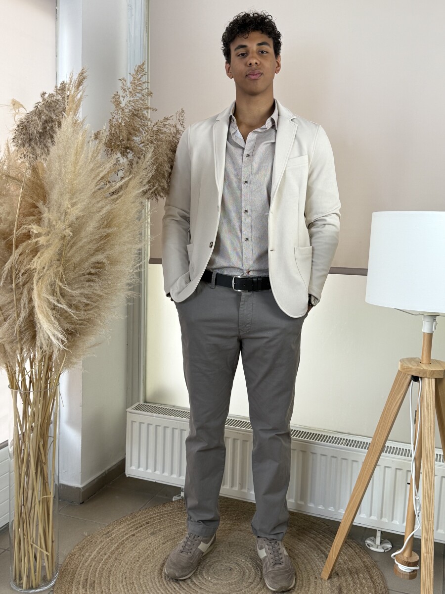 Férfi zakó - bézs - Kép 7